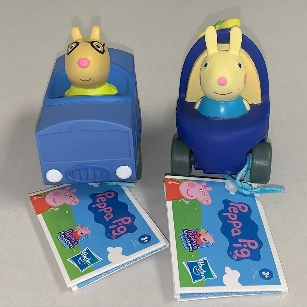 Peppa Pig Adventures Little Buggy 2 Vehicles Pedro Pony Rebecca Rabbit NEW NWT